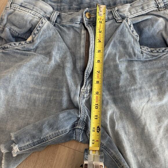 VTG Polo Ralph Lauren Carpenter Jean Shorts‎ Y2K Mens 36 Ripped Jorts Blue 90s - Picture 13 of 13